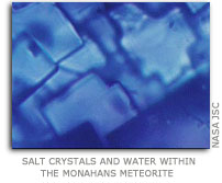 Water within Monahans Meteorite