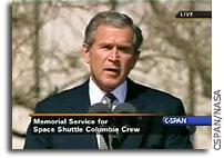 President Bush's Remarks at the Memorial Service for Columbia Astronauts