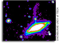 Dwarf galaxy being torn apart by dark matter