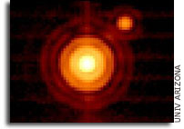 Ultrasharp images with large telescope obtained