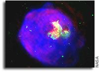 Chandra reveals glowing shell created by massive star's destruction