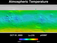 Orbit 22067 atmospheric temperature map