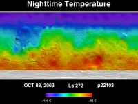 Orbit 22115nighttime surface temperature map