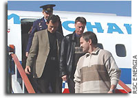 Soyuz TMA-3 Crews Arrive at Baikonur