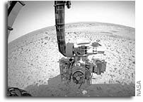 Spirit Flexes Its Arm To Use Microscope On Mars' Soil