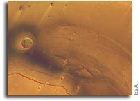 Mars Express Image: the mouth of Kasei Vallis
