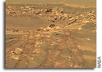 Rovers Examining Hills And Crater In Bonus-Time Mission