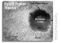 Mars Orbiter Sees Rover Tracks Among Thousands of New Images