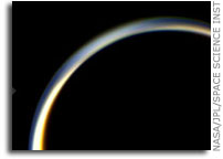 NASA Cassini Image: Two Views of Titan's Haze