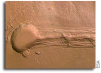 Mars Express Image of Lava Channels on Ascraeus Mons