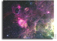 Caught in the Cobweb: Turbulent and Colourful LMC Region Imaged from La Silla
