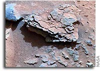  
 
NASA Mars Rover Spirit Image of an unusually flaky rock called 'Mimi'