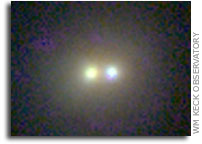 Keck Laser Captures New View of Distant Colliding Galxies