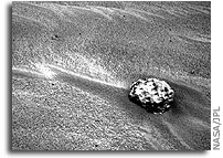 Images of New Identified Meteorite Adjacent to NASA Mars Opportunity Rover Heatshield Impact Point