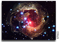 Hubble Reveals Light Echo Three Years After Stellar Outburst