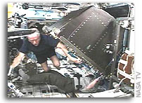 Station and Shuttle Crews Transfer Cargo