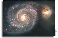 Hubble Image: The Whirlpool Galaxy (M51) and Companion Galaxy
