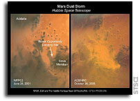 Hubble Image: Dust Storm on Mars