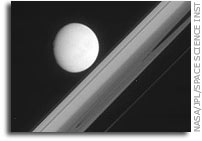 Enceladus and Saturn's Rings