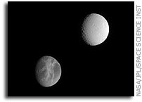 Cassini Image: Sister Moons