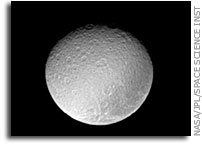Cassini Image: Rhea's Dark Patch