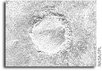 Titan: Impact Crater with Ejecta Blanket