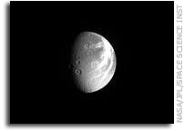 Cassini Image of Dione: Dramatic Moon
