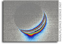 Spray Above Enceladus