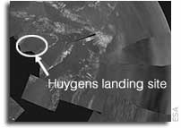 Stereographic projection of Titan's surface seen from Huygens