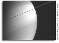 Saturn's Rings Edge On
