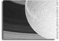 Dione, Saturn, and the Rings (2)