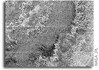 Cassini's Radar Spots Giant Crater on Titan