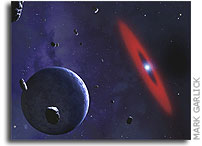 Metal Ring Round White Dwarf Solves Missing Planets Puzzle