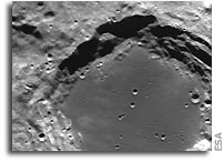 ESA SMART-1 Image: Lomonosov - a large crater filled by lava