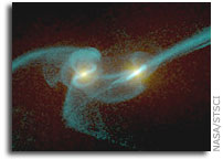Distant inferno: Cornell astronomer finds galaxies that contain massive young stars in compact, cosmic globs