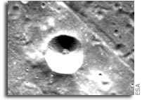 ESA SMART-1 Image: Mersenius crater - wrinkles between Humorum and Procellarum