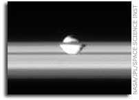 Pan and Saturn's Rings