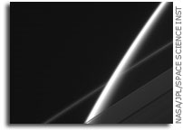Looking Up Through Saturn's Rings