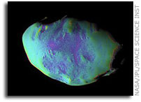 A Closer Look at Telesto (False-Color)