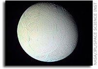 Fresh Features on Enceladus (False color)