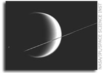 Crescent Moon with Rings