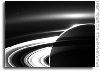 Sunrise Over Saturn and its Rings