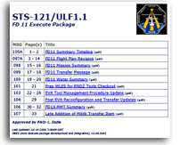 NASA STS-121/ULF1.1 FD 11 Execute Package
