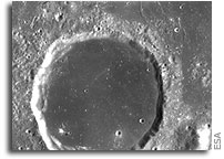 Lunar crater Billy seen by SMART-1