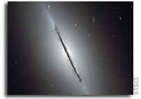 Hubble Space Telescope Sees Galaxy on Edge