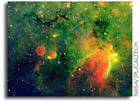 NASA Spitzer Image: Snake on a Galactic Plane!