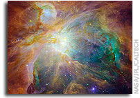 Spitzer and Hubble Create Colorful Masterpiece