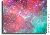 Famous Space Pillars Feel the Heat of Star's Explosion