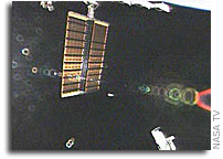 International Space Station's P3/P4 Solar Arrays Deploying