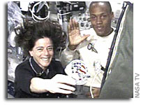 Crew Holds Class in Space, Prepares for Possible Repair Work